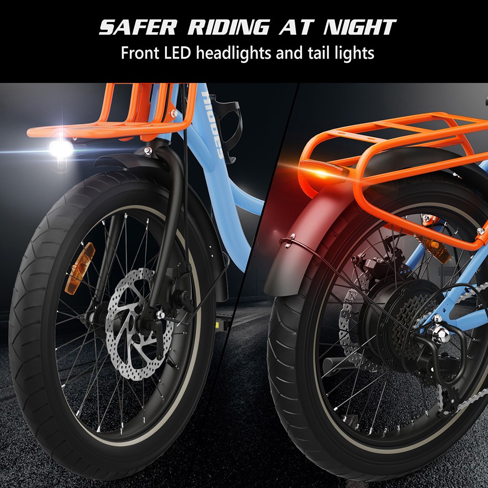 Hidoes C6 Electric Bike  250W Motor  36V 13Ah Battery  20*3 inch Tires  25km/h Max Speed  35km Range  Front 