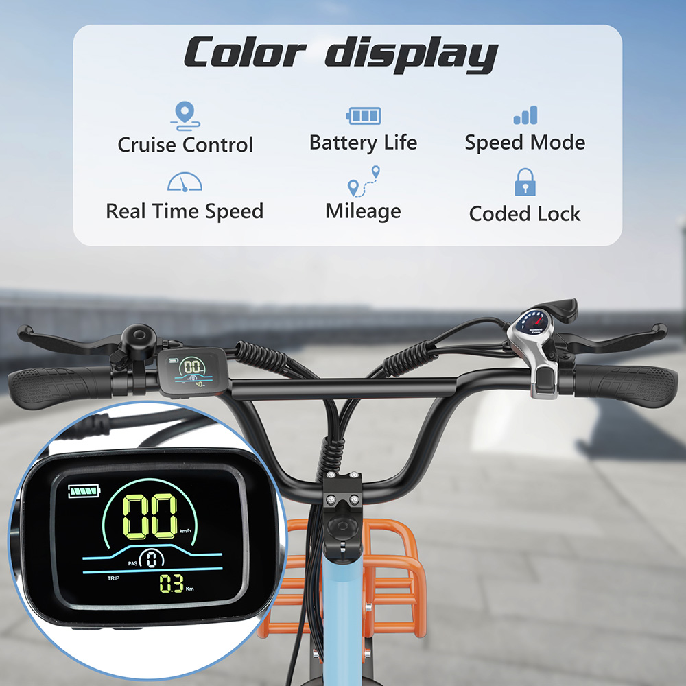 Hidoes C6 Electric Bike  250W Motor  36V 13Ah Battery  20*3 inch Tires  25km/h Max Speed  35km Range  Front 
