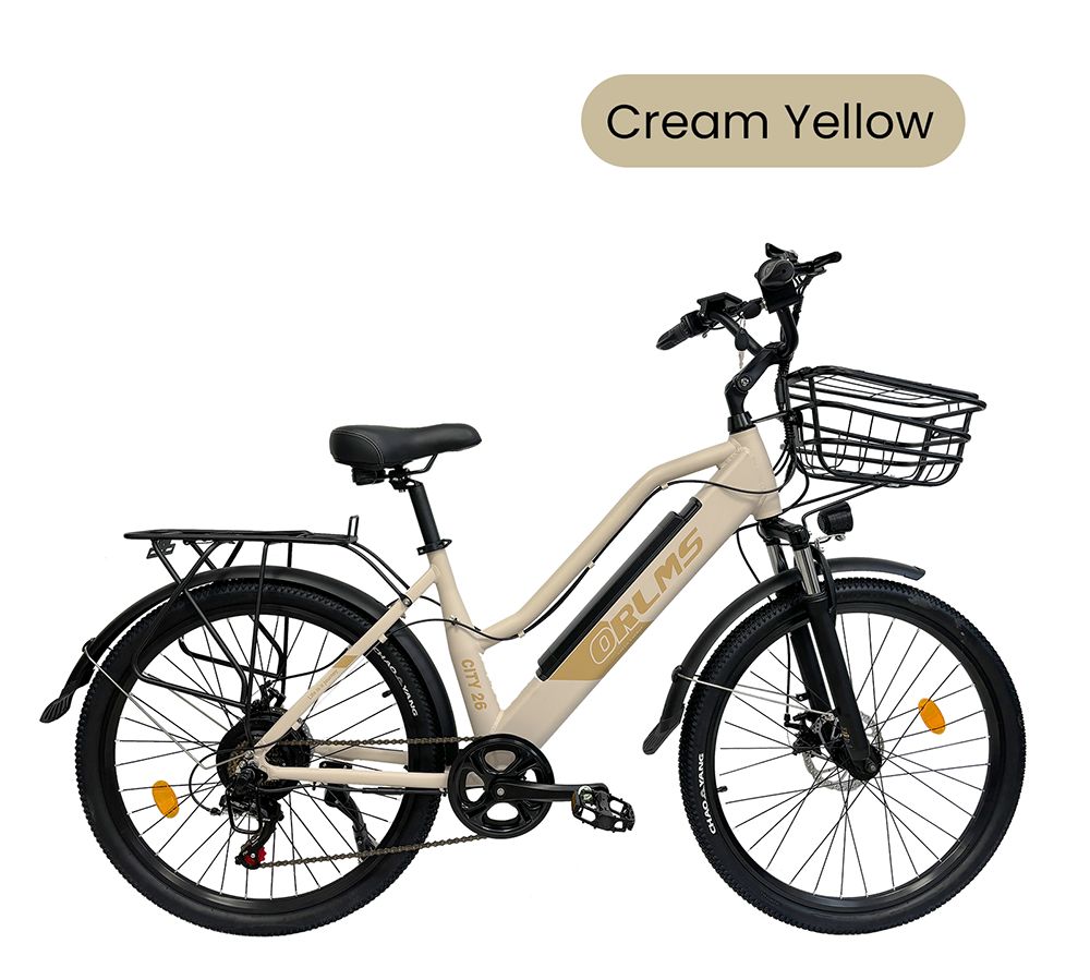 Orlms City 26 Electric Bike  500W Motor  48V 15Ah Battery  26*1 75 inch Tires  45km/h Max Speed  55km Max Range  Mechanical Dis