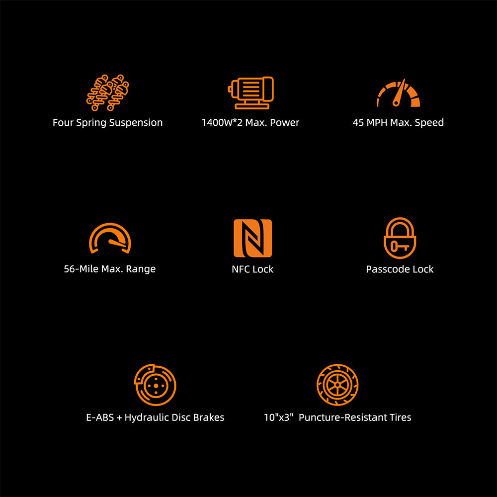 Kugoo LX10 E-Scooter with Superior Comfort and All-Terrain Stability