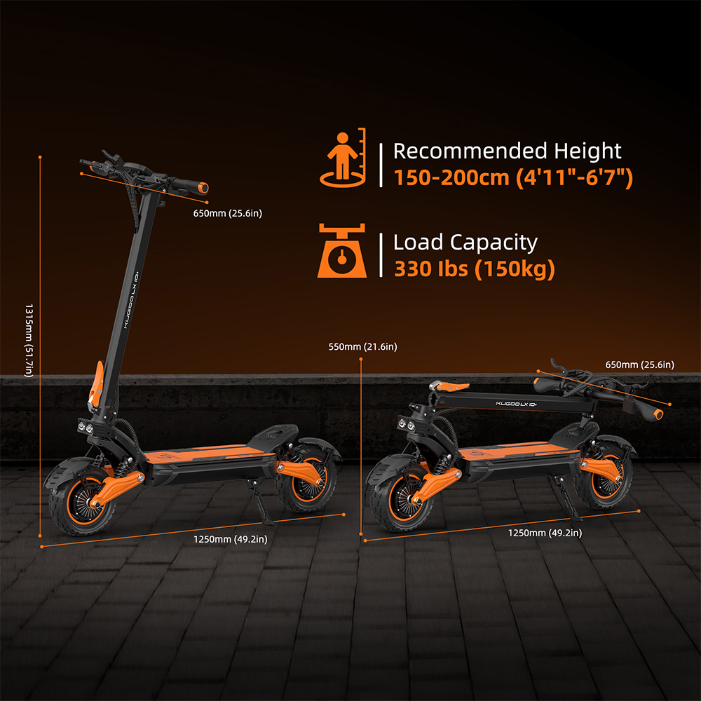 Kugoo LX10 E-Scooter with Superior Comfort and All-Terrain Stability