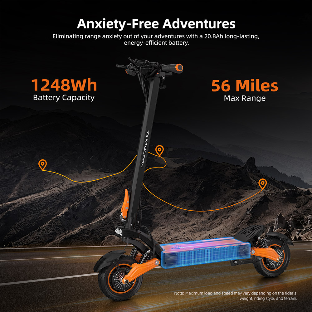 Kugoo LX10 E-Scooter with Superior Comfort and All-Terrain Stability