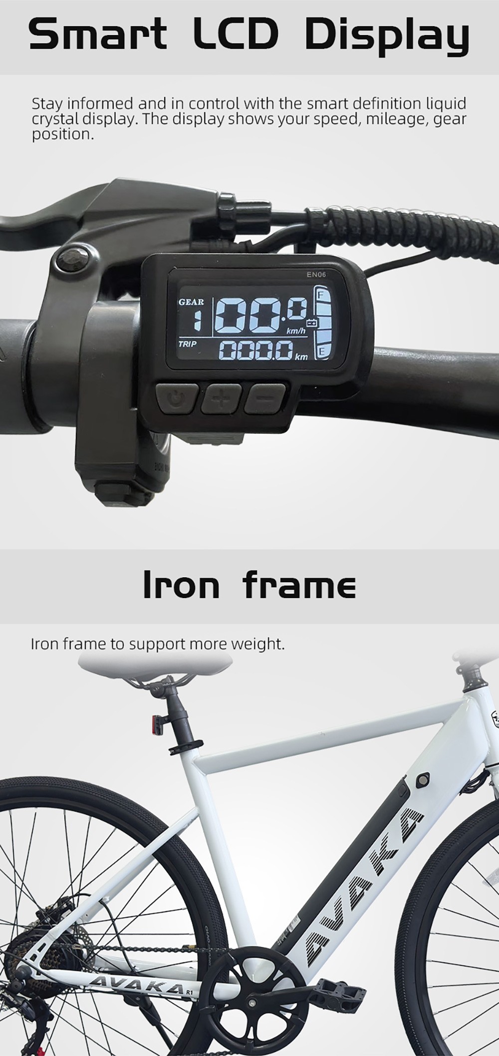 AVAKA R1 Electric Bike  250W Motor  36V 7 8Ah Battery  700C Tires  32km/h Max Speed  45km Max Range  Mechanical Disc Brake  Shi