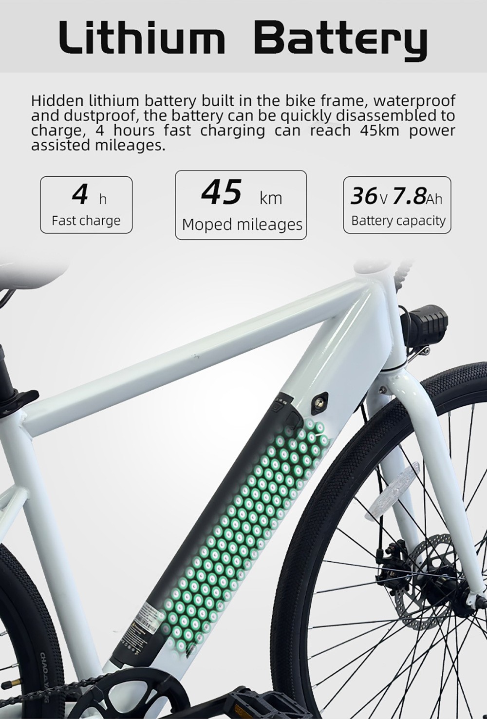 AVAKA R1 Electric Bike 250W Motor 36V 7 8Ah Battery 700C Tires 32km/h Max Speed 45km Max Range Mechanical Disc Brake Shi