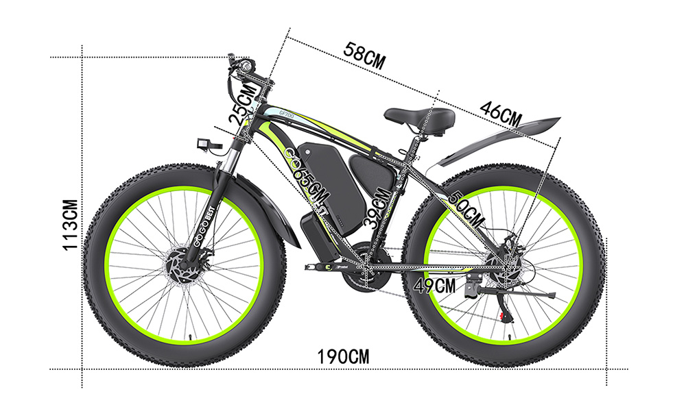 GOGOBEST GF700 Electric Bike 2*500W Dual Motor 48V 18 2Ah Battery 26*4 0 inch Tires 25km/h Max Speed 70km Max Range Mecha