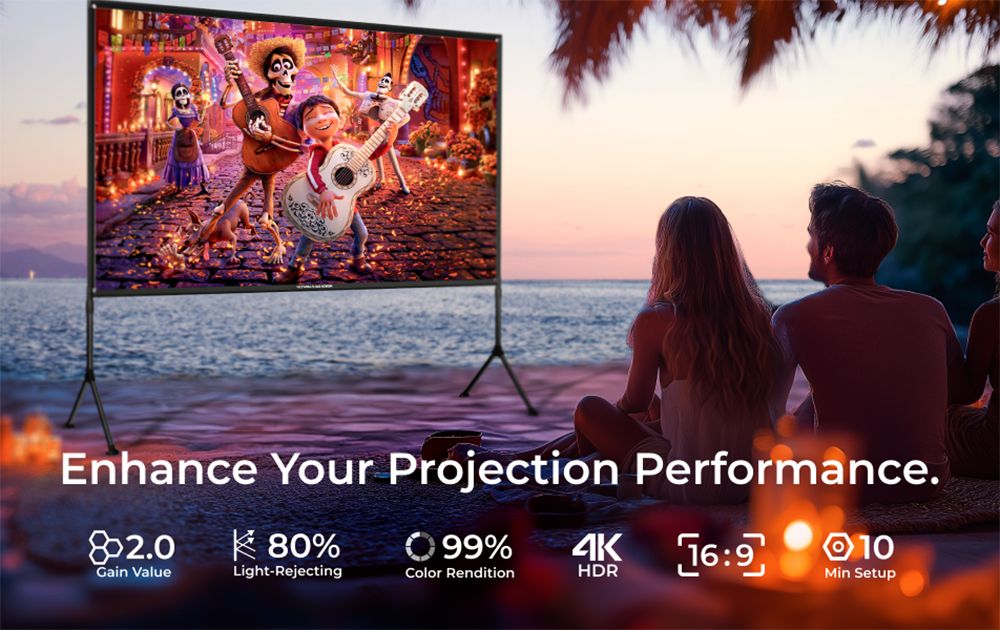 Ultimea Photon E-ALR 120 inch Projection Screen with Stand