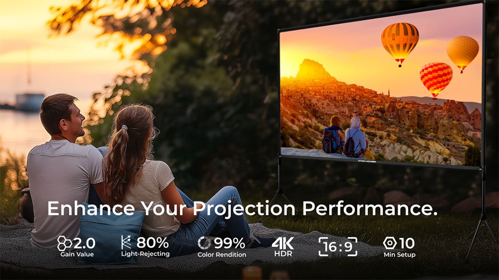 Ultimea Photon E-ALR 120 inch Projection Screen with Stand