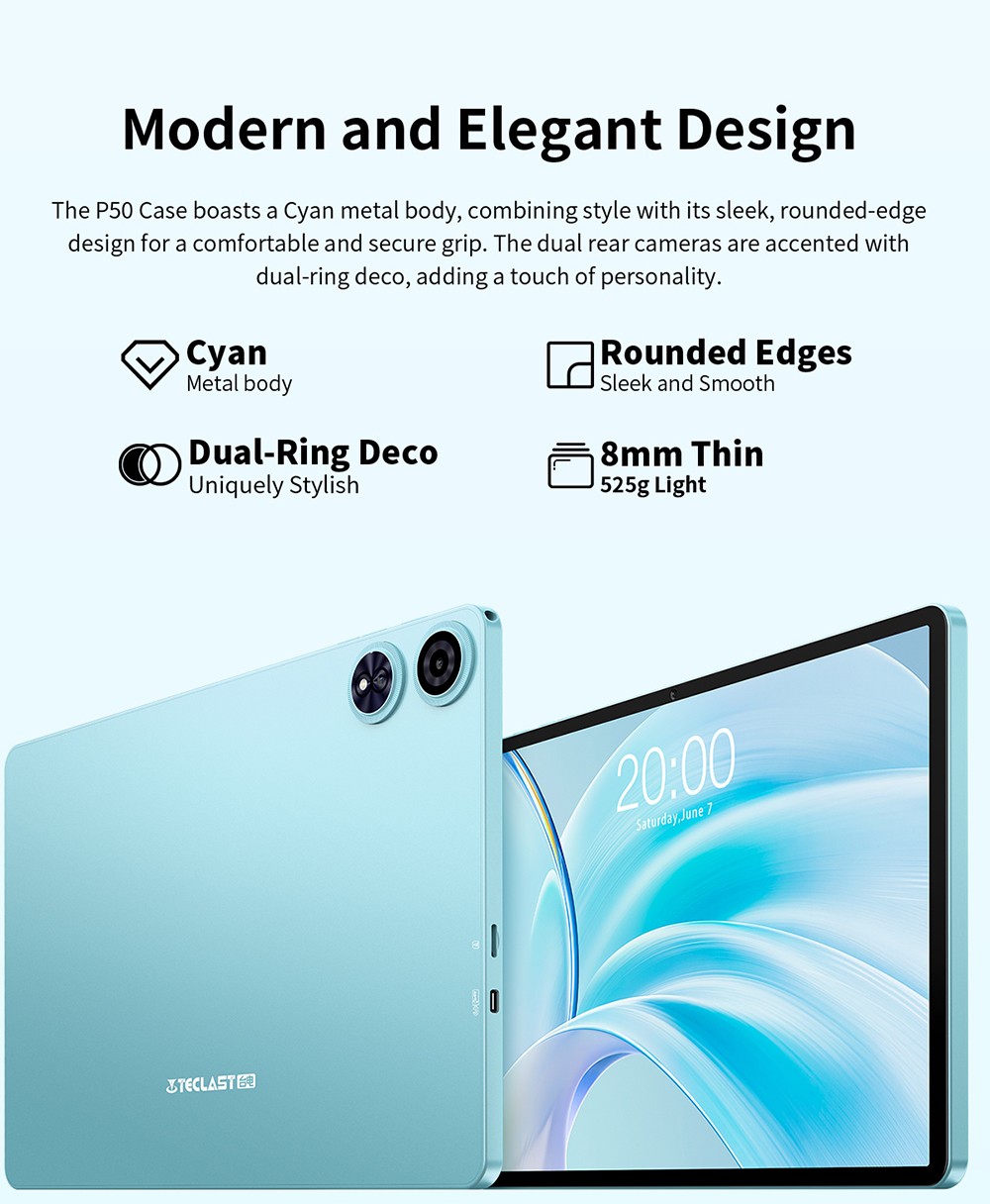 Teclast P50 Case Android 14 tablet 11 inch 1280*800 Touchscreen UNISOC T606 Octa-Core 1 6GHz 4GB 8GB Expansion RAM 128GB ROM