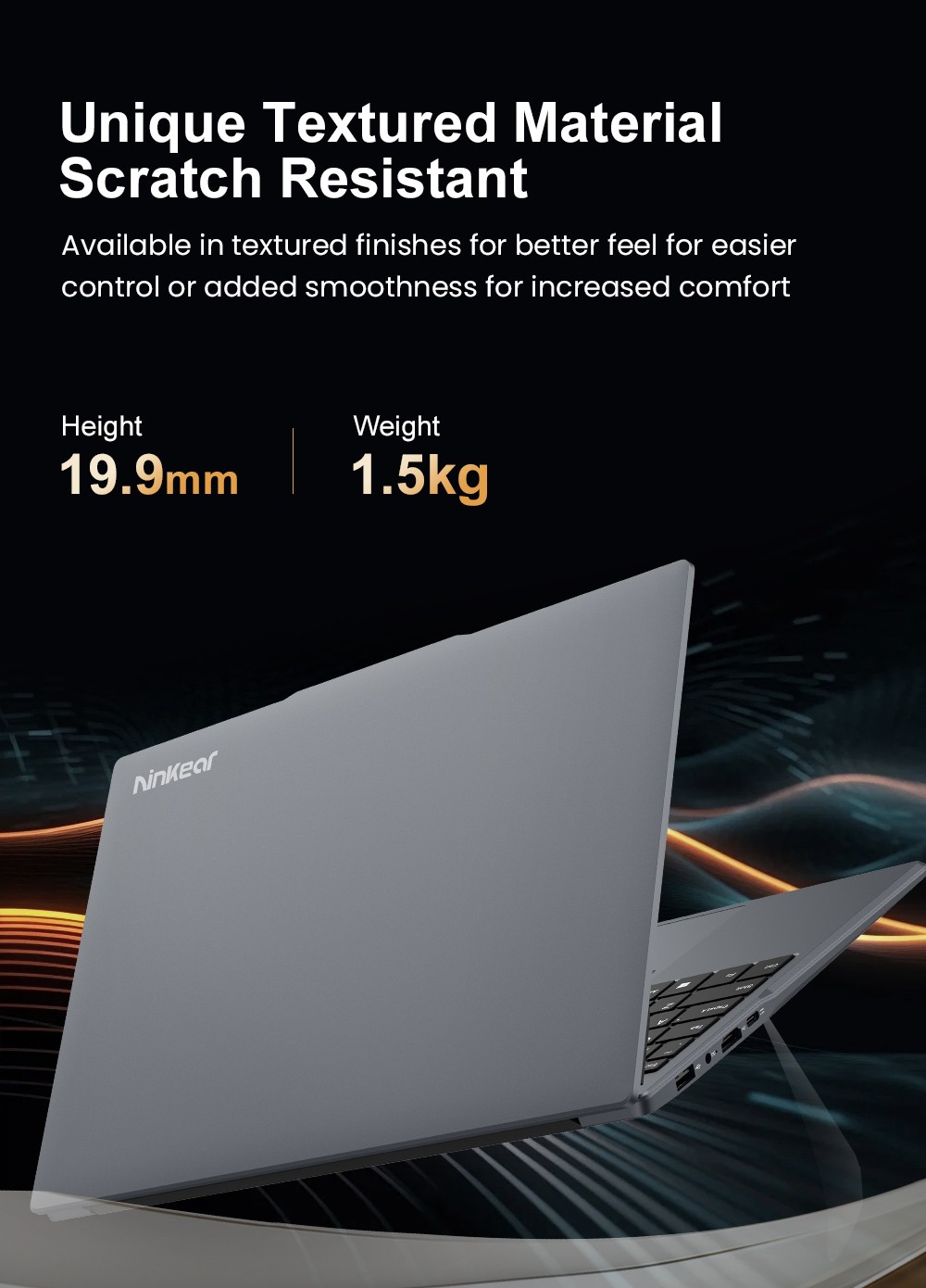 Ninkear N15 Air Laptop  15 6 inch 1920x1080 IPS Screen  Intel N150 4 Core Max 3 6GHz  16GB RAM 512GB SSD  2 4/5GHz WiFi Bluetoo