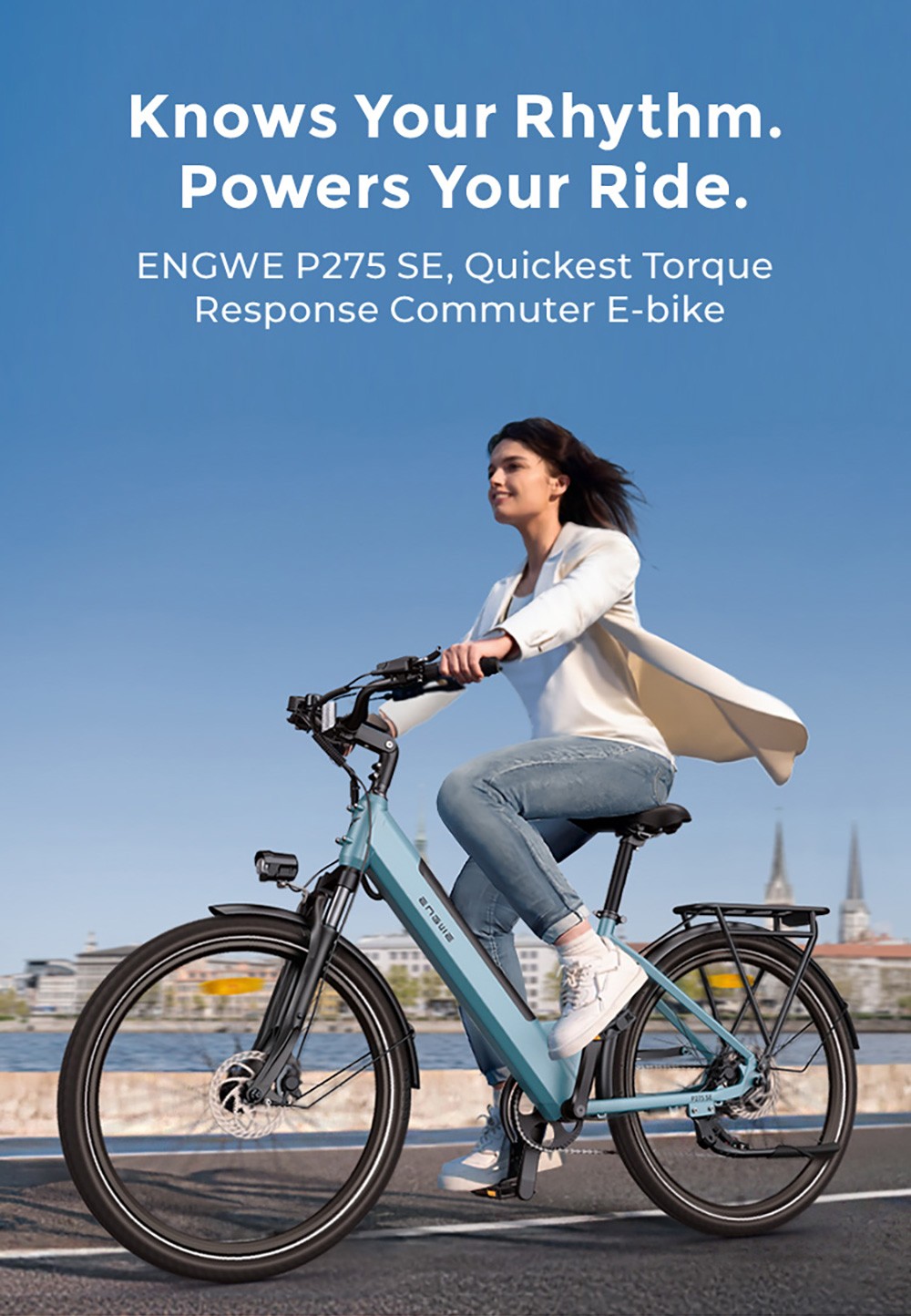 ENGWE P275 SE Electric Bike  250W Motor  36V 13Ah Battery  27 5 inch Tires  25km/h Max Speed  100km Range  Hydraulic Disc Brake