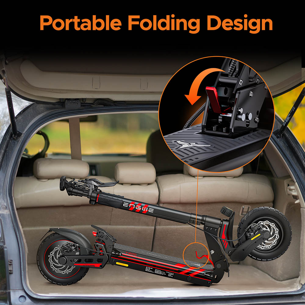 ENGWE Y400 Electric Scooter  500W Motor  48V 13 5Ah Battery  10 inch Tires  45km/h Max Speed  50km Range  Mechanical Disc Brake