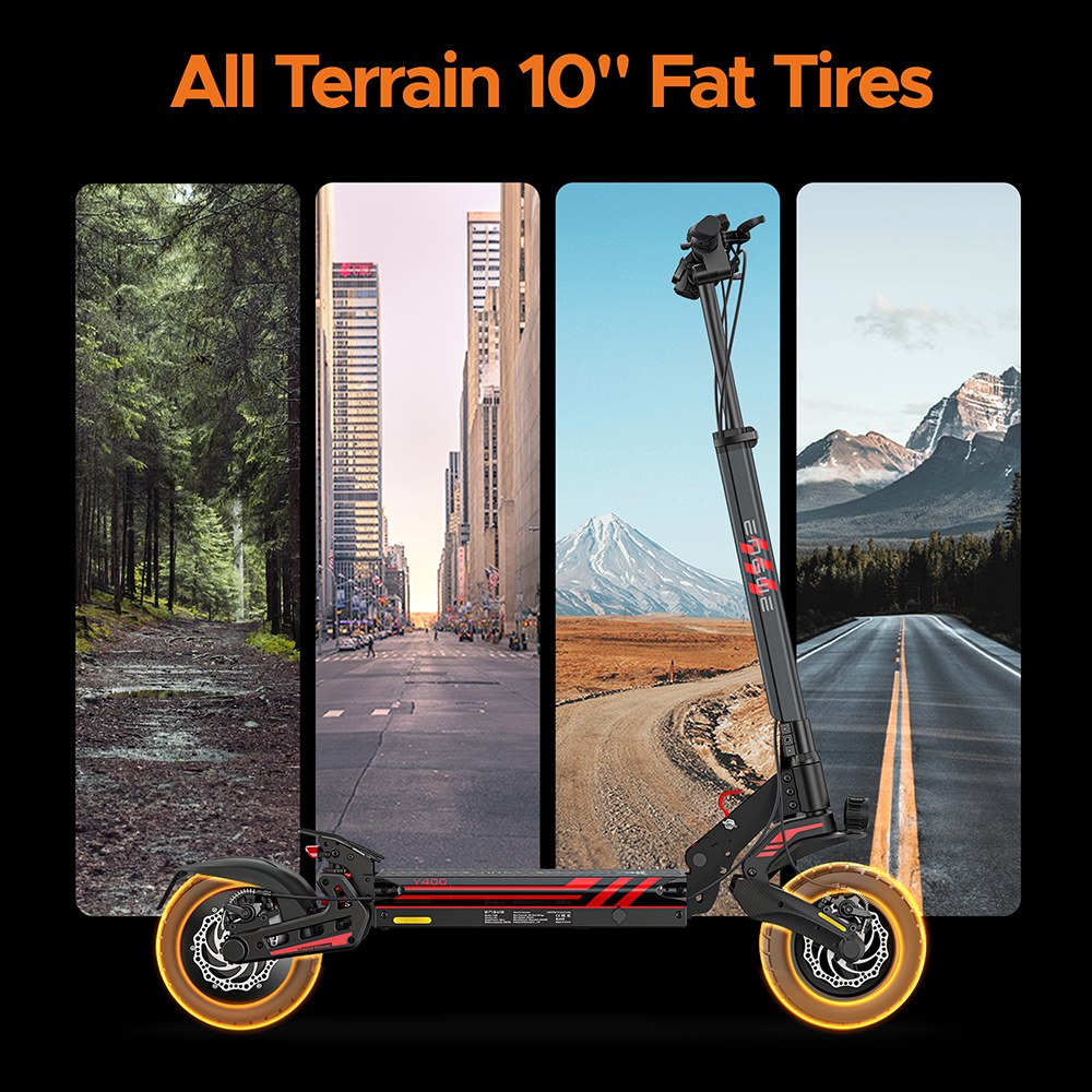 ENGWE Y400 Electric Scooter  500W Motor  48V 13 5Ah Battery  10 inch Tires  45km/h Max Speed  50km Range  Mechanical Disc Brake