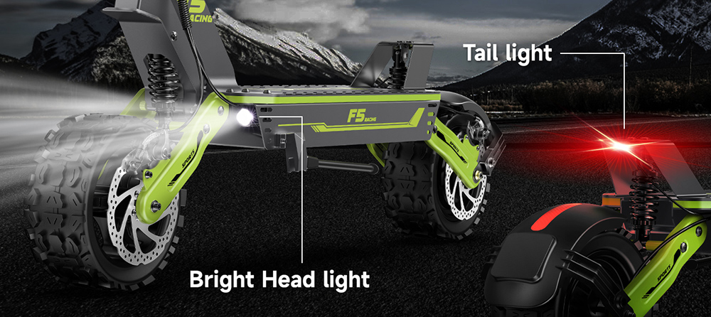 GOKEEP F5 Electric Scooter  1000W Motor  52V 20Ah Battery  11 inch Tires  55km/h Max Speed  80km Max Range  Front 