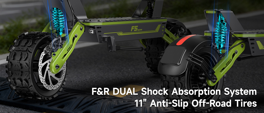 GOKEEP F5 Electric Scooter  1000W Motor  52V 20Ah Battery  11 inch Tires  55km/h Max Speed  80km Max Range  Front 