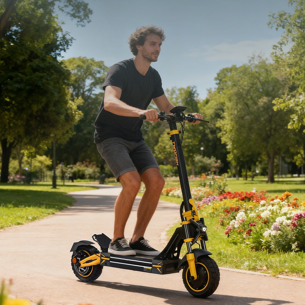 TWOFISH TW3 PRO Electric Scooter 1000W*2 Motor 52V 23Ah Battery 11 inch Tires 60km/h Max Speed 55km Range Dual Disc Brake