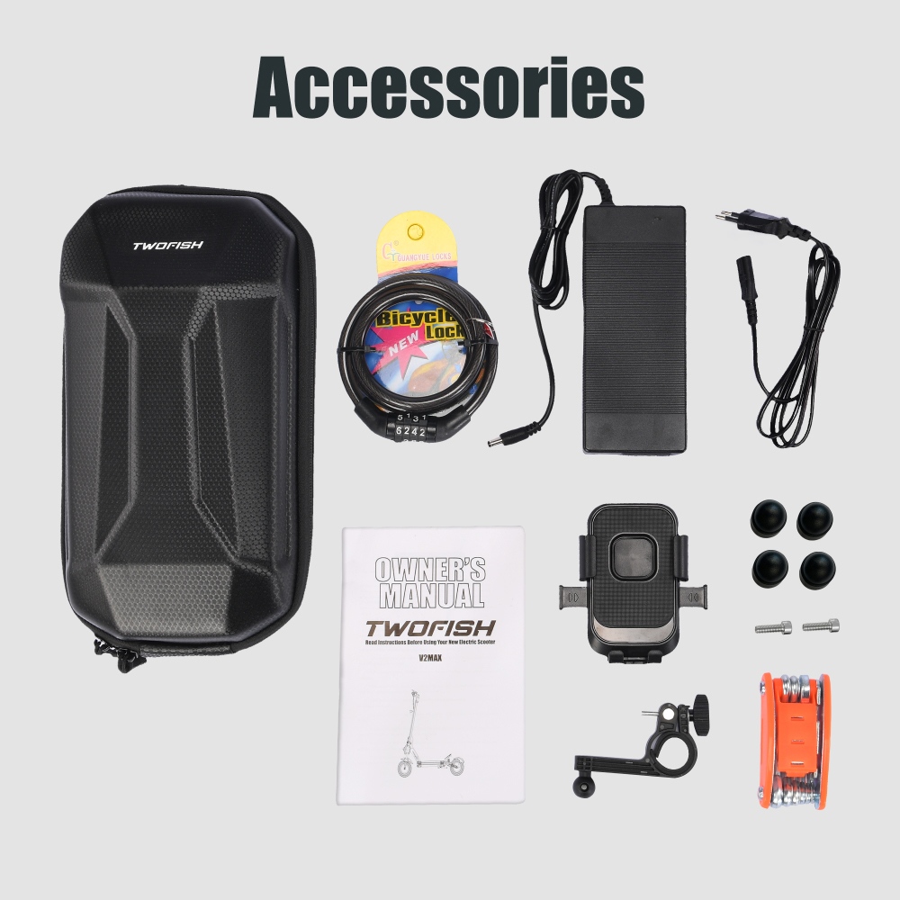 TWOFISH TW3 PRO Electric Scooter 1000W*2 Motor 52V 23Ah Battery 11 inch Tires 60km/h Max Speed 55km Range Dual Disc Brake