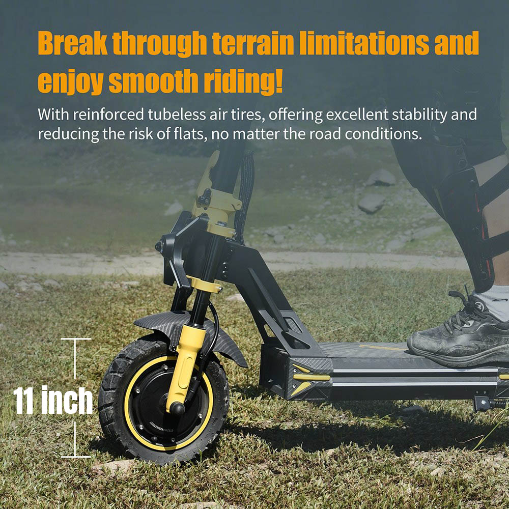 TWOFISH TW3 PRO Electric Scooter 1000W*2 Motor 52V 23Ah Battery 11 inch Tires 60km/h Max Speed 55km Range Dual Disc Brake