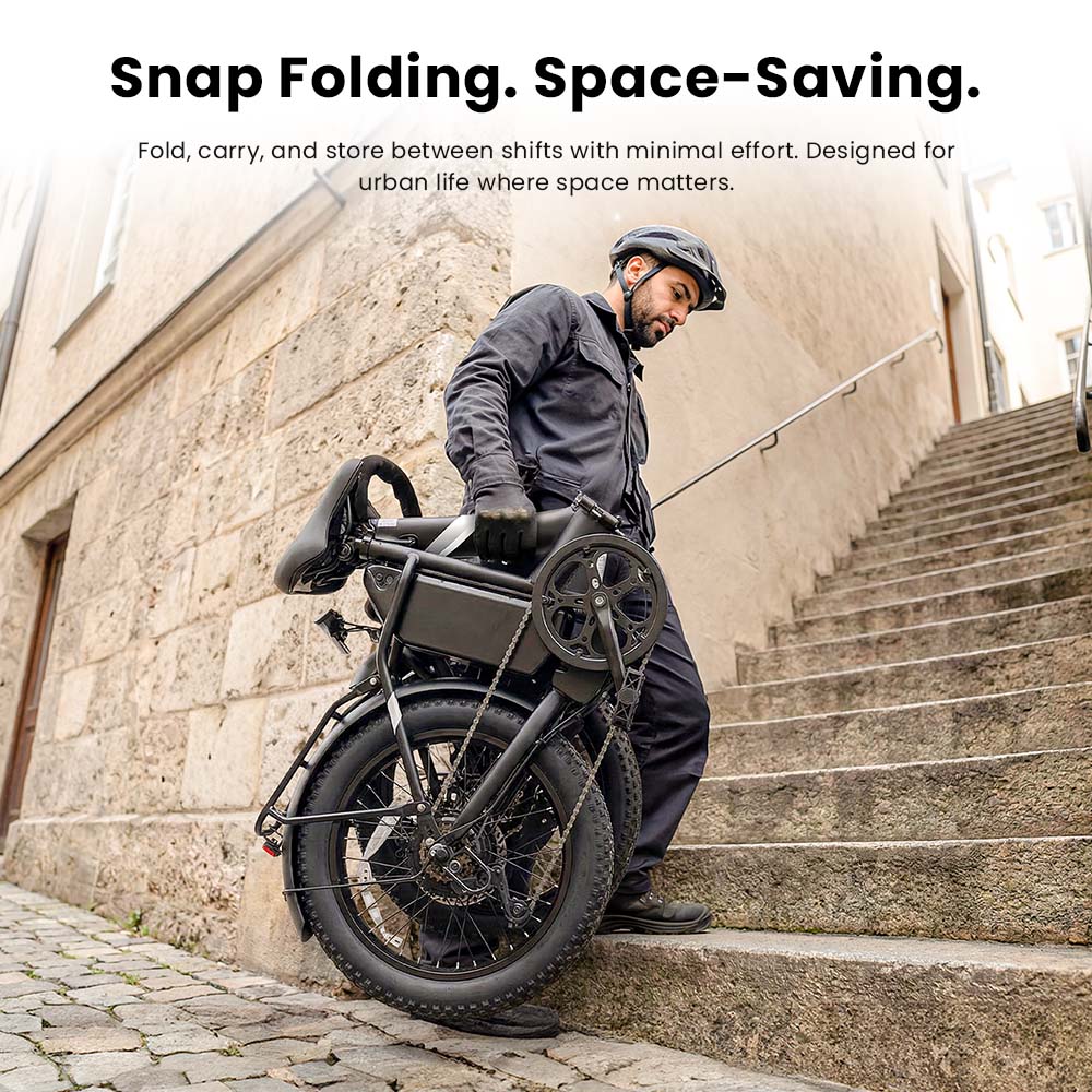 Touroll S3 Step-Thru Electric Bike 250W Motor 36V 13Ah Battery 20'×3 0' Tires 25km/h Max Speed 65km Max Range Dual Disc
