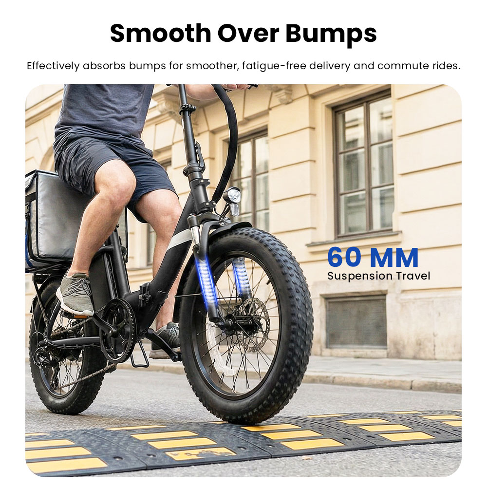 Touroll S3 Step-Thru Electric Bike 250W Motor 36V 13Ah Battery 20'×3 0' Tires 25km/h Max Speed 65km Max Range Dual Disc