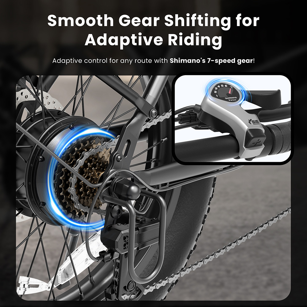 Touroll S3 Step-Thru Electric Bike 250W Motor 36V 13Ah Battery 20'×3 0' Tires 25km/h Max Speed 65km Max Range Dual Disc